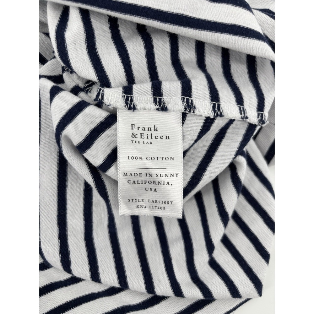 Frank & Eileen Patrick Stripe Popover Henley Sz S Navy Nautical Preppy Chic $168 - Picture 10 of 13